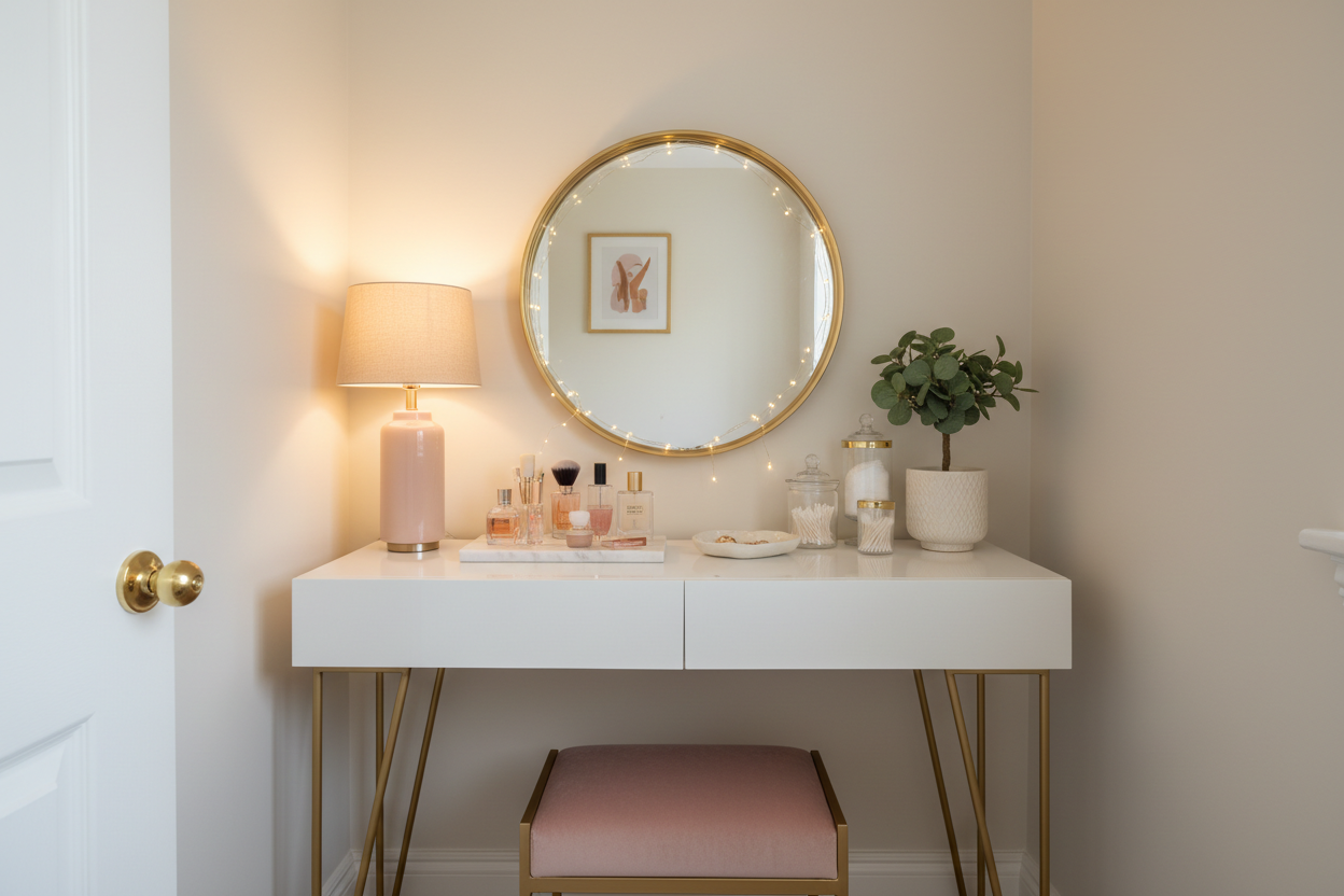 Comment créer un coin coiffeuse digne d'un sanctuaire beauté