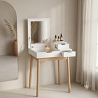 Bureau-Coiffeuse Iris 2-en-1 avec Miroir Inclinable