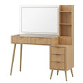 Coiffeuse Ambre avec Miroir LED et Rangement Complet - majoliecoiffeuse
